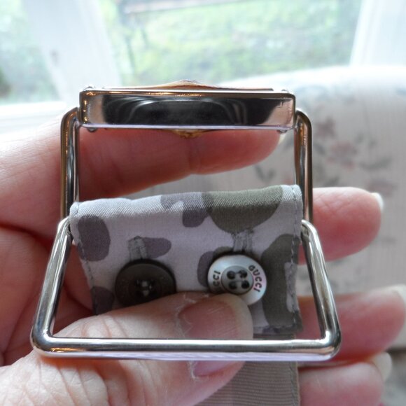 New Gucci 100% Silk Beige Leopard Print Drop-Waist Belted Sheath Dress Size 40-4 - Picture 9 of 16